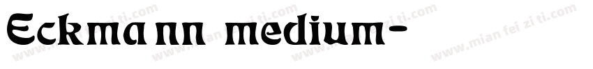 Eckmann medium字体转换